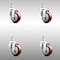 Service Caster 3 Inch 316SS Maroon Polyurethane Wheel Swivel 10mm Threaded Stem Caster Set SCC-SS316TS20S314-PPUB-MRN-M1015-4 - alternate 1